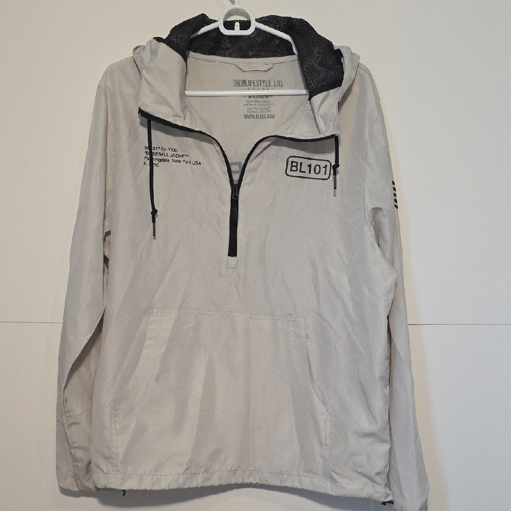 Men's White Pullover Jacket